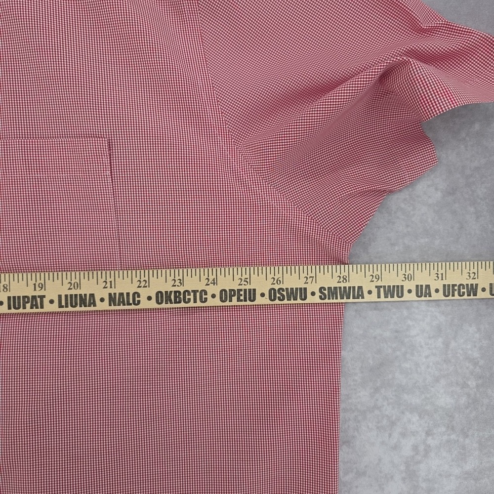 Chick-Fil-A Team Style Oobe Red Gingham Short Sleeve Button Down Shirt 2XL - Picture 8 of 10